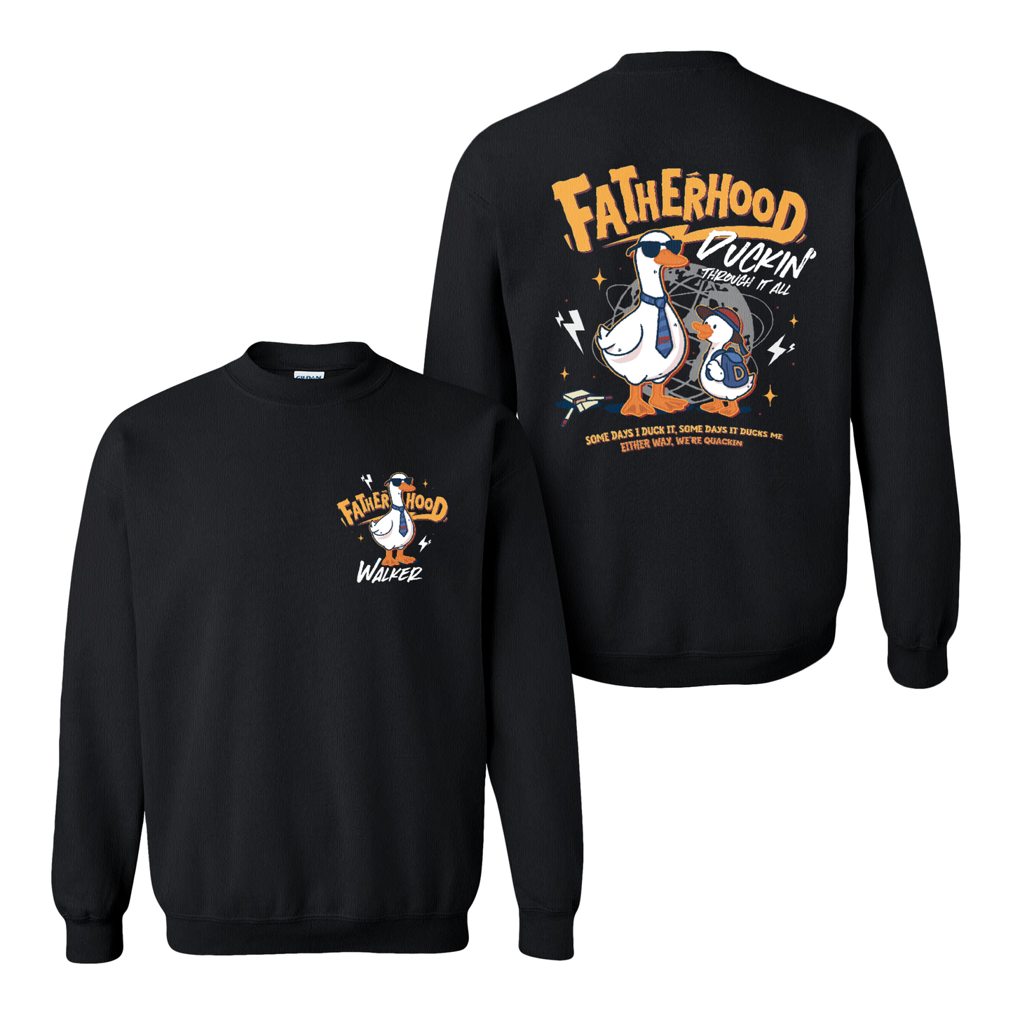 Funny Dad Shirt Sweatshirt,Cool Goose Dad Sweatshirt,FATHERHOOD Duck Sweatshirt,Dad Gift