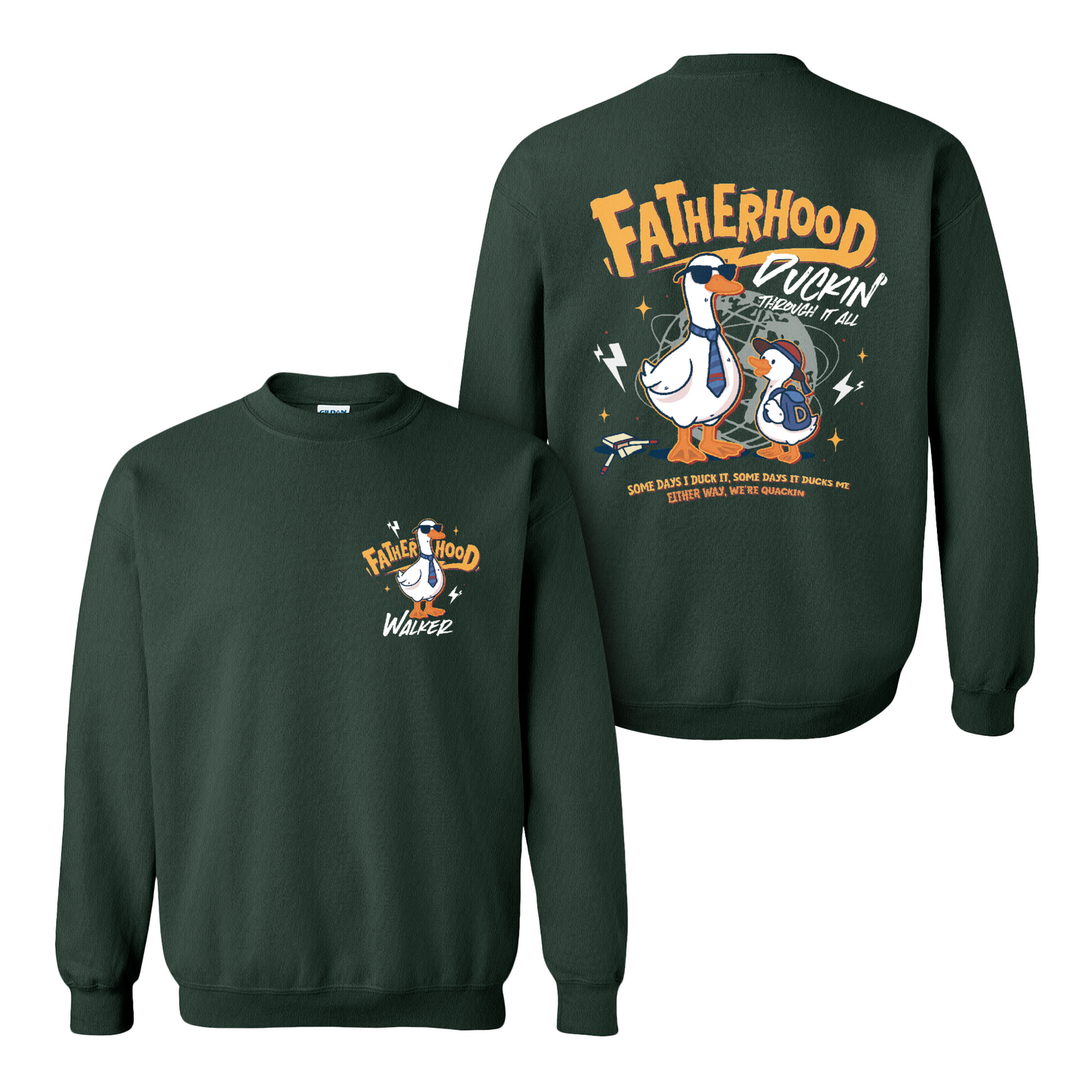 Funny Dad Shirt Sweatshirt,Cool Goose Dad Sweatshirt,FATHERHOOD Duck Sweatshirt,Dad Gift