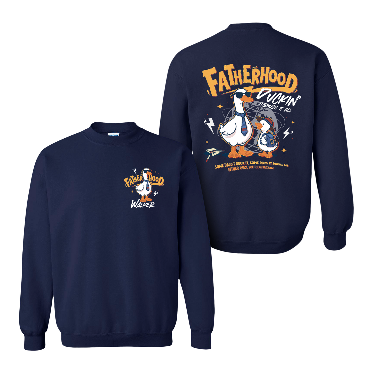 Funny Dad Shirt Sweatshirt,Cool Goose Dad Sweatshirt,FATHERHOOD Duck Sweatshirt,Dad Gift