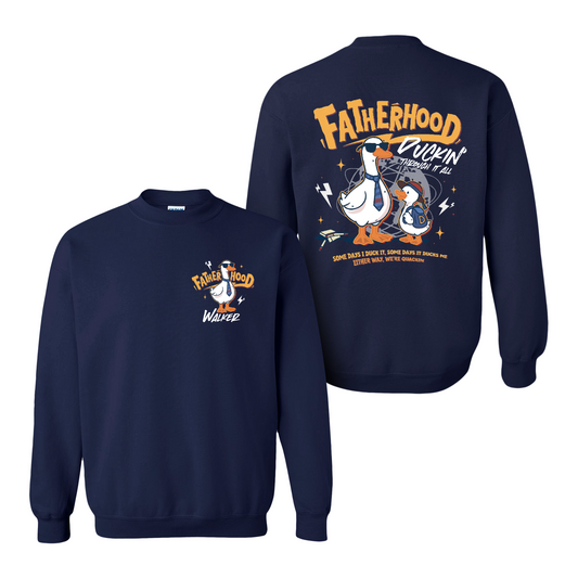 Funny Dad Shirt Sweatshirt,Cool Goose Dad Sweatshirt,FATHERHOOD Duck Sweatshirt,Dad Gift