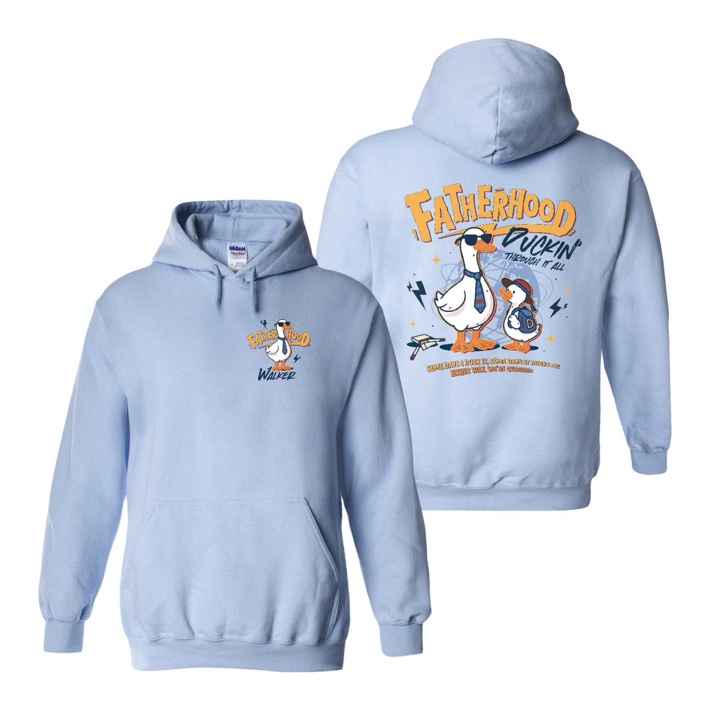 Funny Dad Hoodie,Cool Goose Dad Hoodie,FATHERHOOD Duck Hoodie,Dad Gift