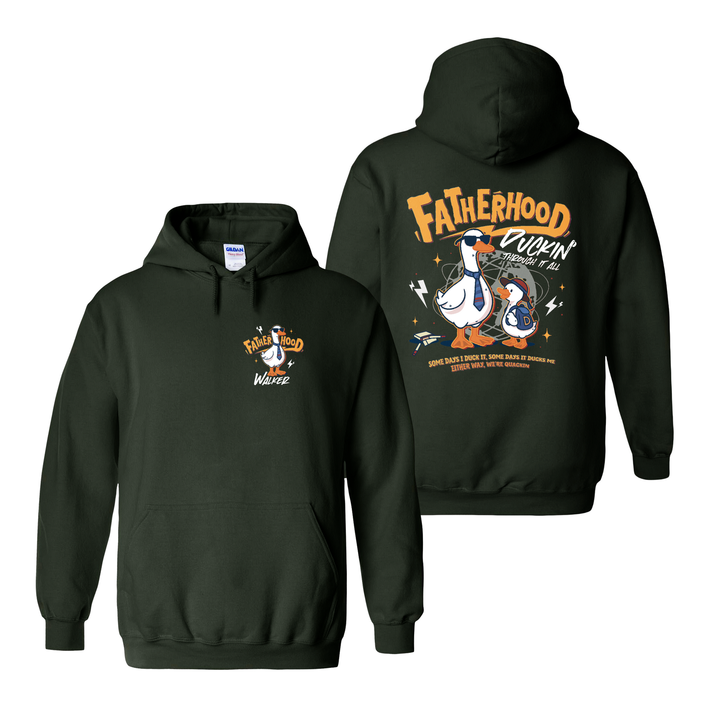 Funny Dad Hoodie,Cool Goose Dad Hoodie,FATHERHOOD Duck Hoodie,Dad Gift