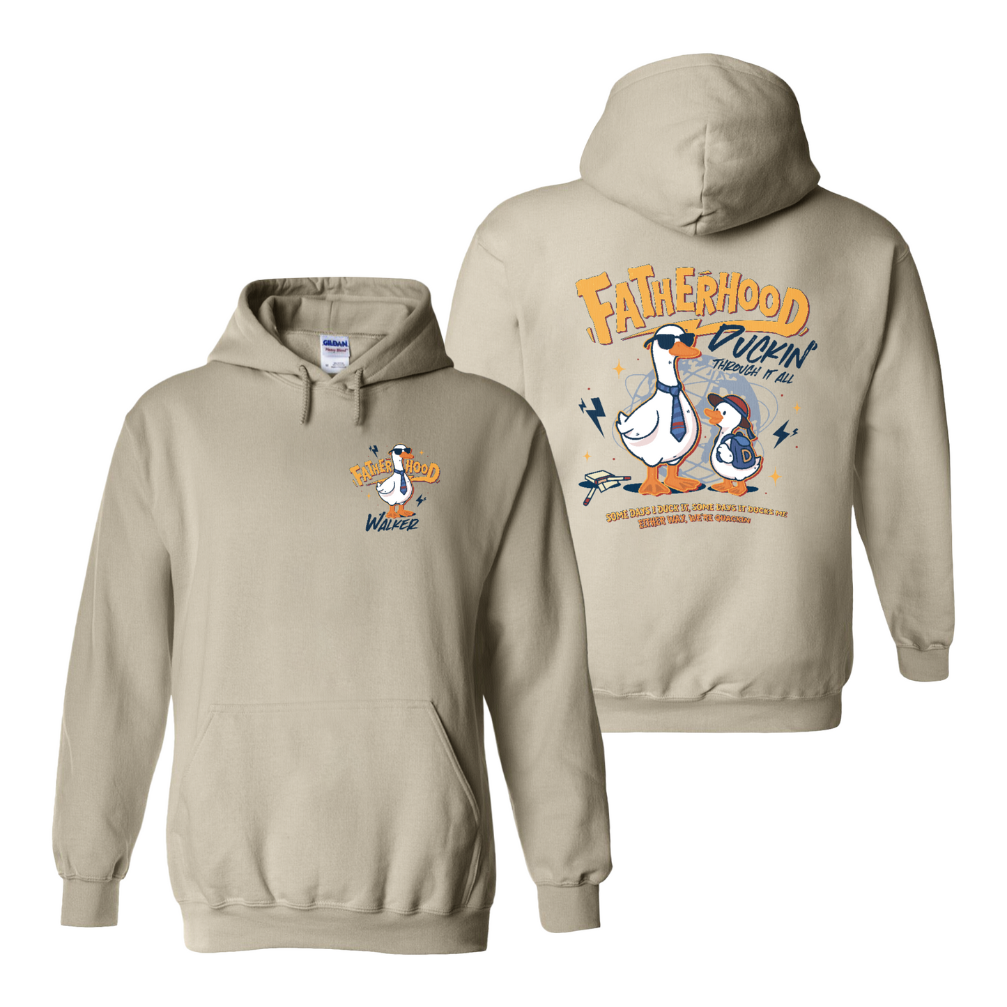 Funny Dad Hoodie,Cool Goose Dad Hoodie,FATHERHOOD Duck Hoodie,Dad Gift