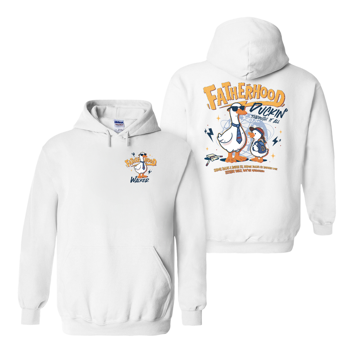 Funny Dad Hoodie,Cool Goose Dad Hoodie,FATHERHOOD Duck Hoodie,Dad Gift