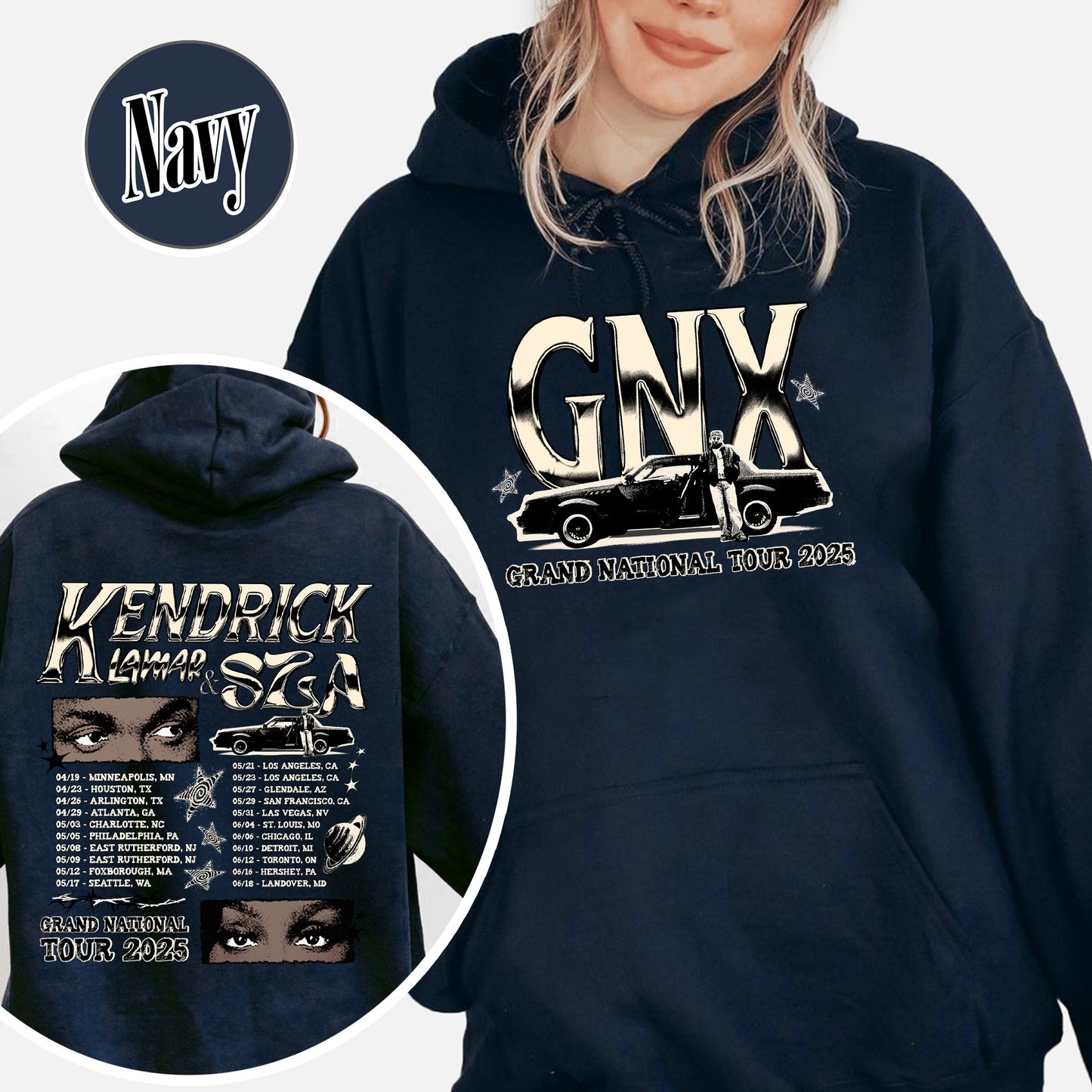 GNX Hoodie,Grand National Tour Hoodie, Concert 2025 Hoodie, GNT 2025 Hoodie,Hip Hop Hoodie,KL and S Tour Hoodie