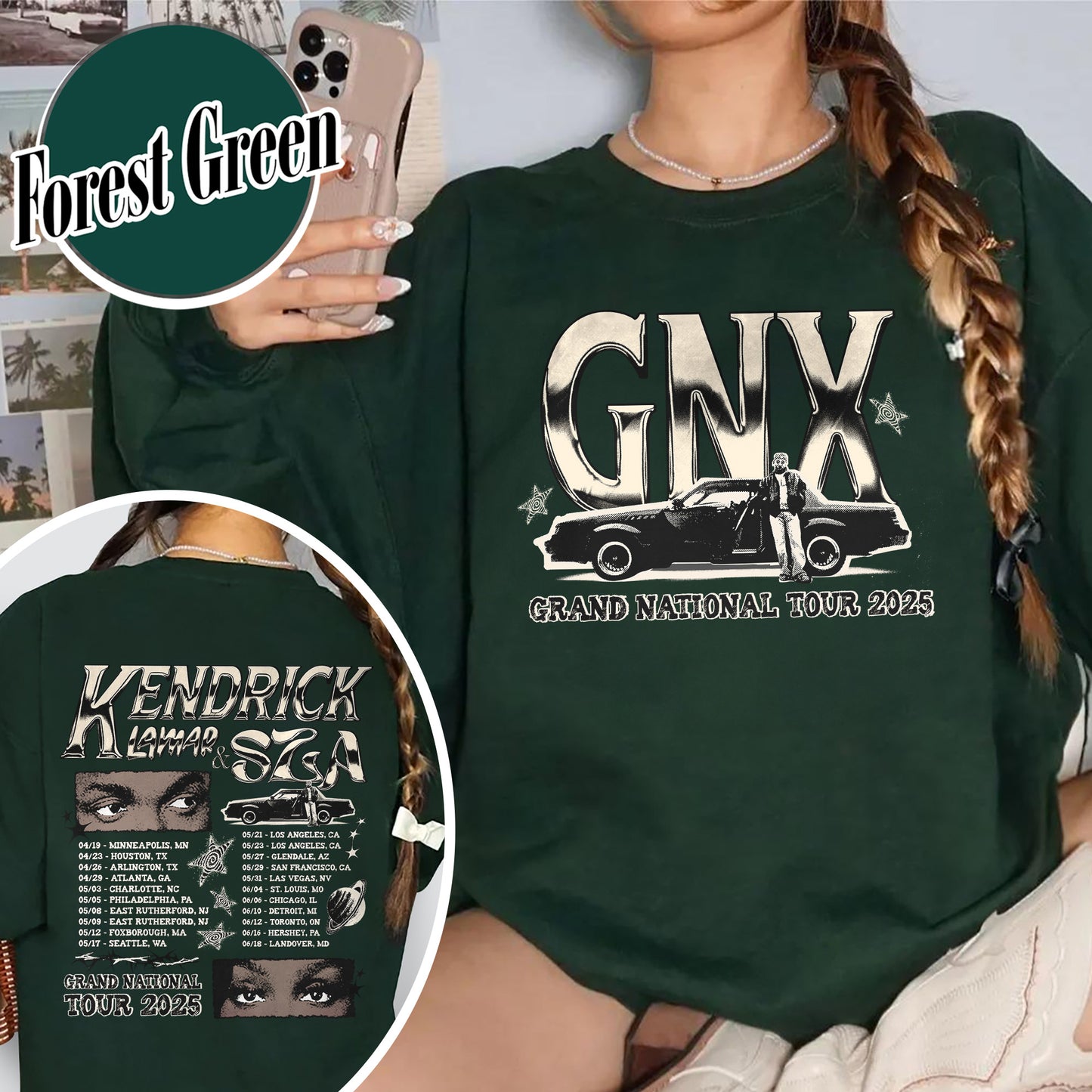 GNX Sweatshirt,Grand National Tour Sweatshirts, Concert 2025 Sweatshirts, GNT 2025 Sweatshirt,Hip Hop Sweatshirt,KL and S Tour Sweatshirt