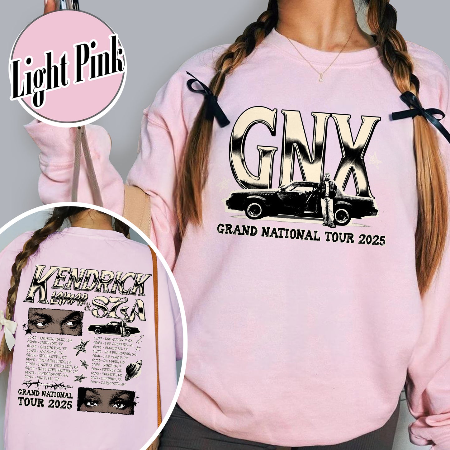 GNX Sweatshirt,Grand National Tour Sweatshirts, Concert 2025 Sweatshirts, GNT 2025 Sweatshirt,Hip Hop Sweatshirt,KL and S Tour Sweatshirt