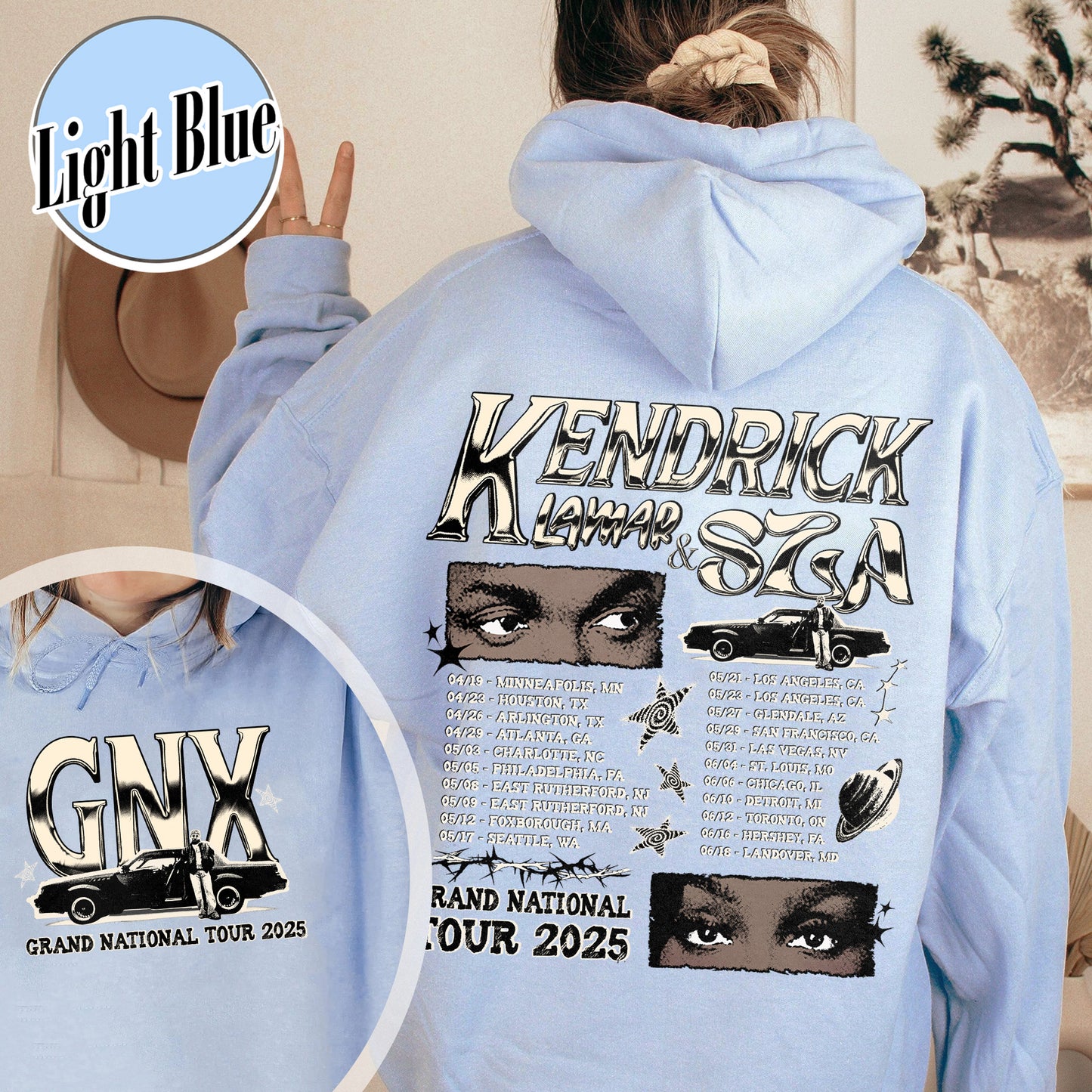 GNX Hoodie,Grand National Tour Hoodie, Concert 2025 Hoodie, GNT 2025 Hoodie,Hip Hop Hoodie,KL and S Tour Hoodie