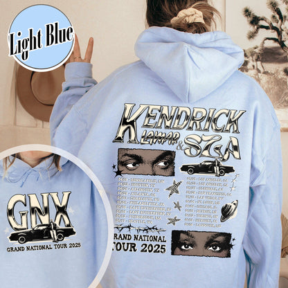 GNX Hoodie,Grand National Tour Hoodie, Concert 2025 Hoodie, GNT 2025 Hoodie,Hip Hop Hoodie,KL and S Tour Hoodie