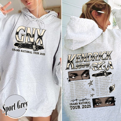 GNX Hoodie,Grand National Tour Hoodie, Concert 2025 Hoodie, GNT 2025 Hoodie,Hip Hop Hoodie,KL and S Tour Hoodie