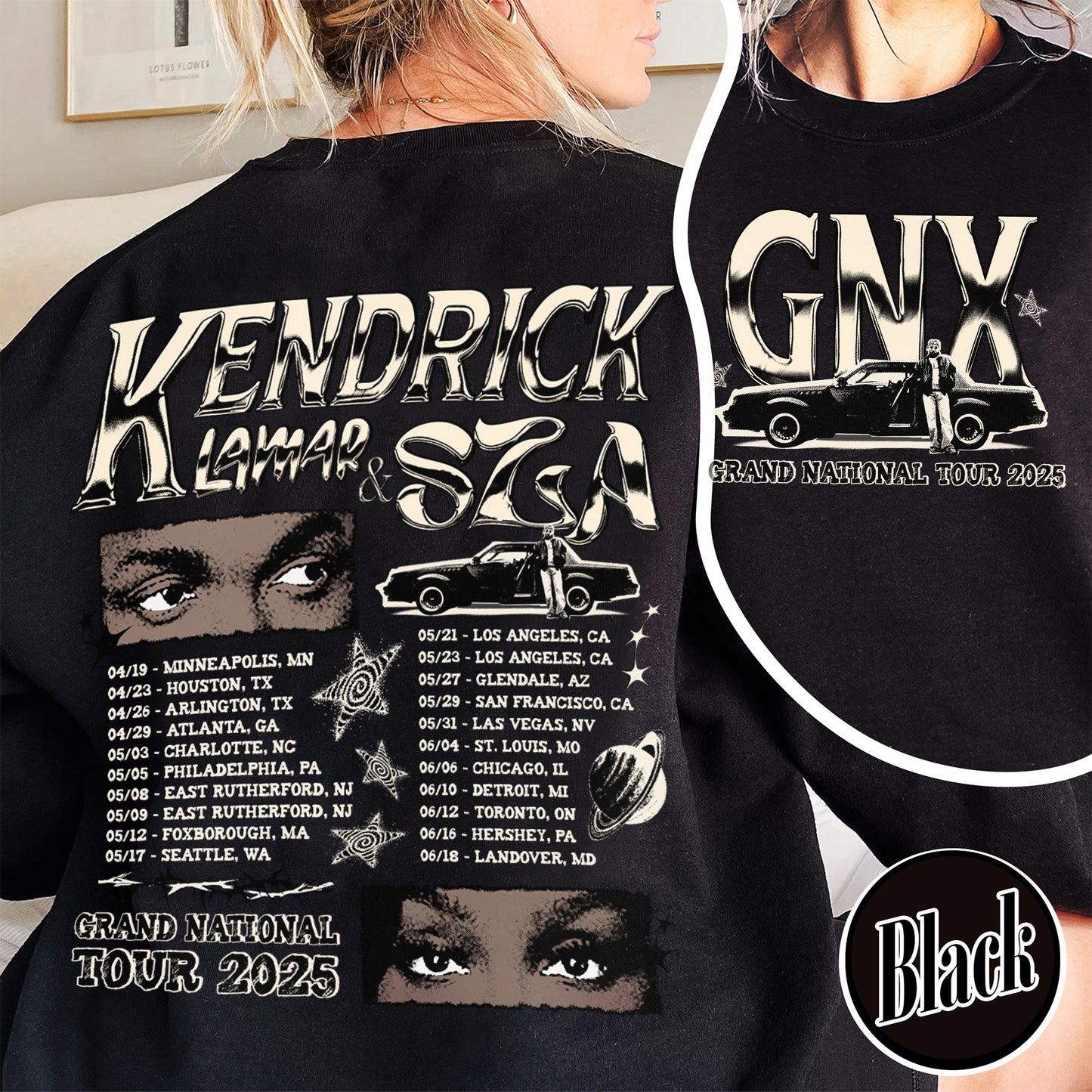 GNX Sweatshirt,Grand National Tour Sweatshirts, Concert 2025 Sweatshirts, GNT 2025 Sweatshirt,Hip Hop Sweatshirt,KL and S Tour Sweatshirt