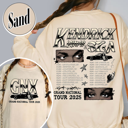 GNX Sweatshirt,Grand National Tour Sweatshirts, Concert 2025 Sweatshirts, GNT 2025 Sweatshirt,Hip Hop Sweatshirt,KL and S Tour Sweatshirt