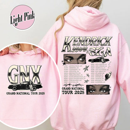 GNX Hoodie,Grand National Tour Hoodie, Concert 2025 Hoodie, GNT 2025 Hoodie,Hip Hop Hoodie,KL and S Tour Hoodie