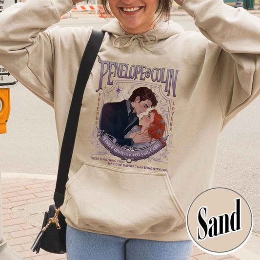 Penelope Featherington Hoodie, Penelope and Colin Hoodie, Lady Whistledown Colin and Penelope, Colin Carriage Ride, Pen and Colin Carriage Hoodie