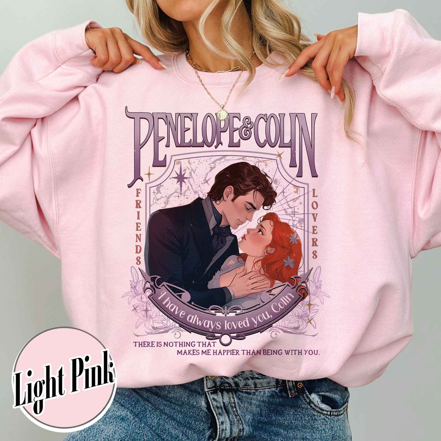 Penelope Featherington Sweatshirt, Penelope and Colin Sweatshirt, Lady Whistledown Colin and Penelope, Colin Carriage Ride, Pen and Colin Carriage Sweatshirt