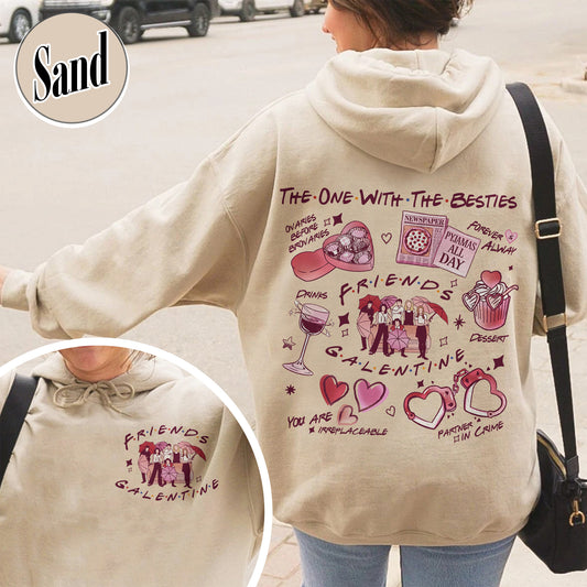 Galentines Day Hoodie,Retro Friends Hoodie Friends Rachel Hoodie, Joey Friends Hoodie