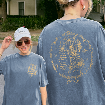 God’s Still Working – Vintage Botanical Faith & Psalm 138:8 Illustration Tshirt