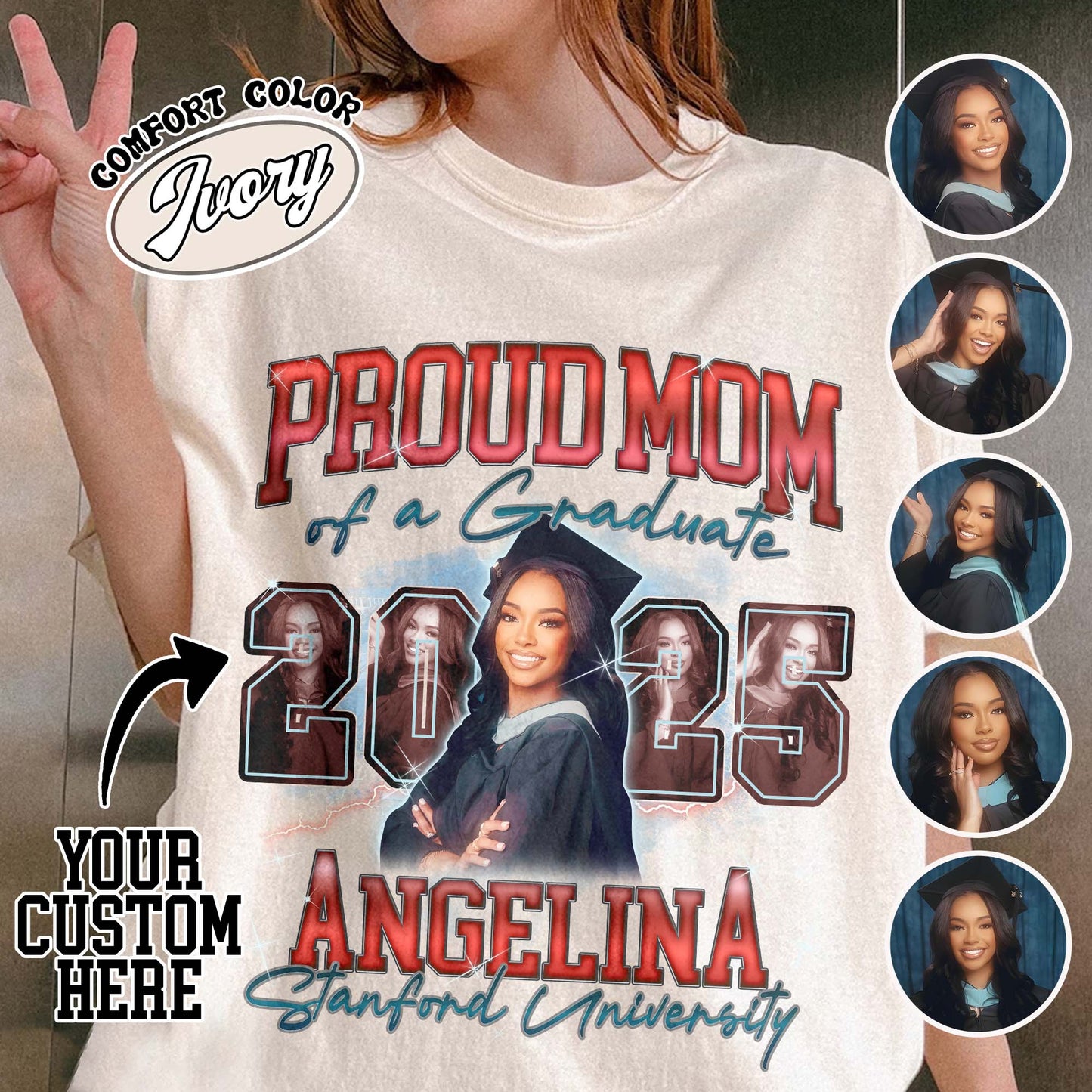 Graduate Comfort Color Shirt, Proud Family TShirts, Group 2025 Graduate Shirts, Custom Graduate Gift