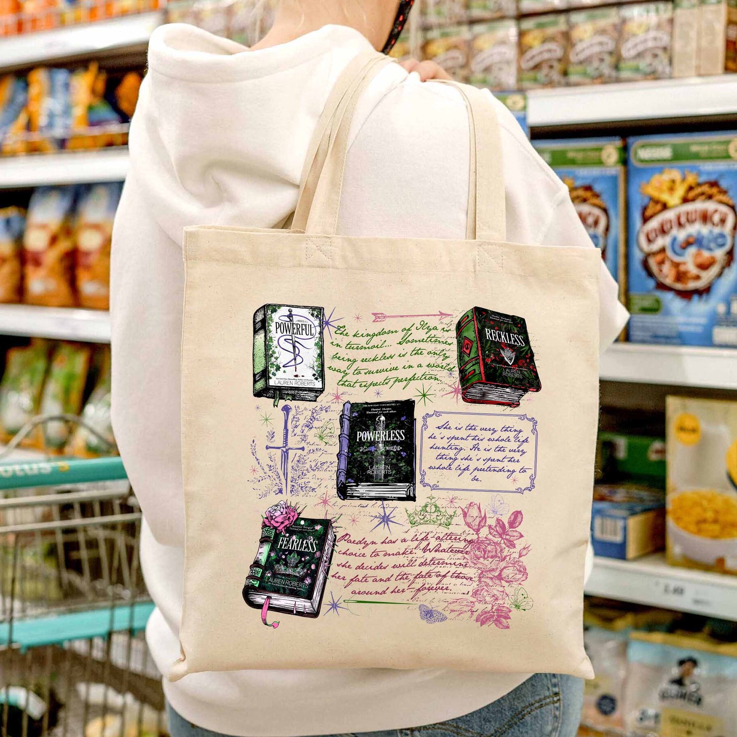 Bookish Tote Bag,Powerless Tote Bag,Vicious Little Thing Powerless Tote Bag, Kai Azer Tote Bag