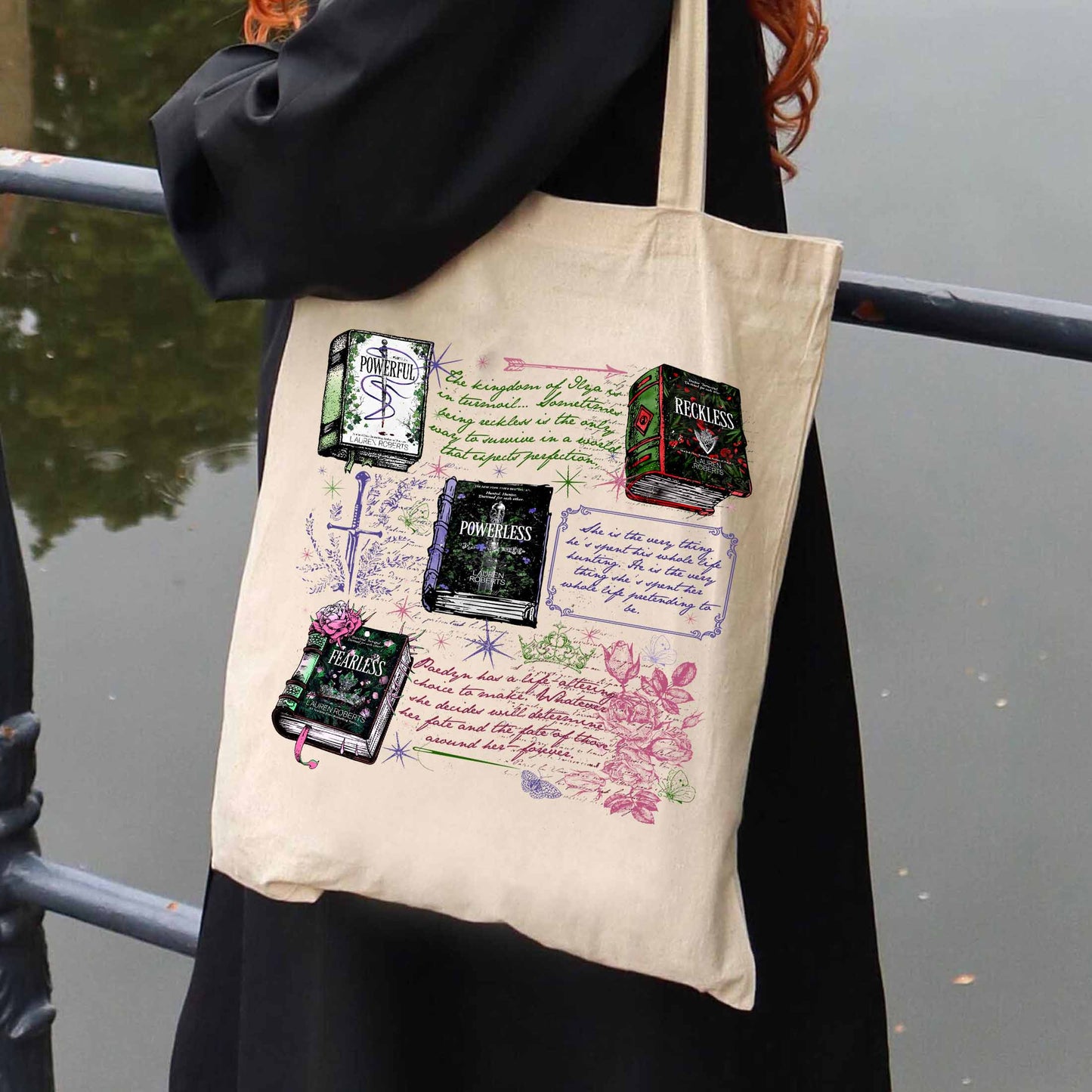 Bookish Tote Bag,Powerless Tote Bag,Vicious Little Thing Powerless Tote Bag, Kai Azer Tote Bag
