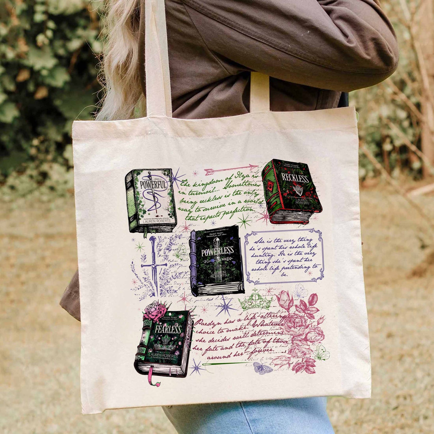 Bookish Tote Bag,Powerless Tote Bag,Vicious Little Thing Powerless Tote Bag, Kai Azer Tote Bag