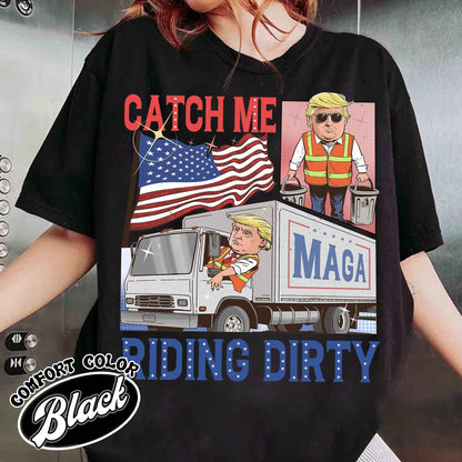 Trump Garbage Man in Trash Truck Shirt, Republican Shirt, Trump Supporter Shirt, MAGA, Daddy’s Home Shirt, Trump 2024 T-Shirt, Garbage Team Shirt