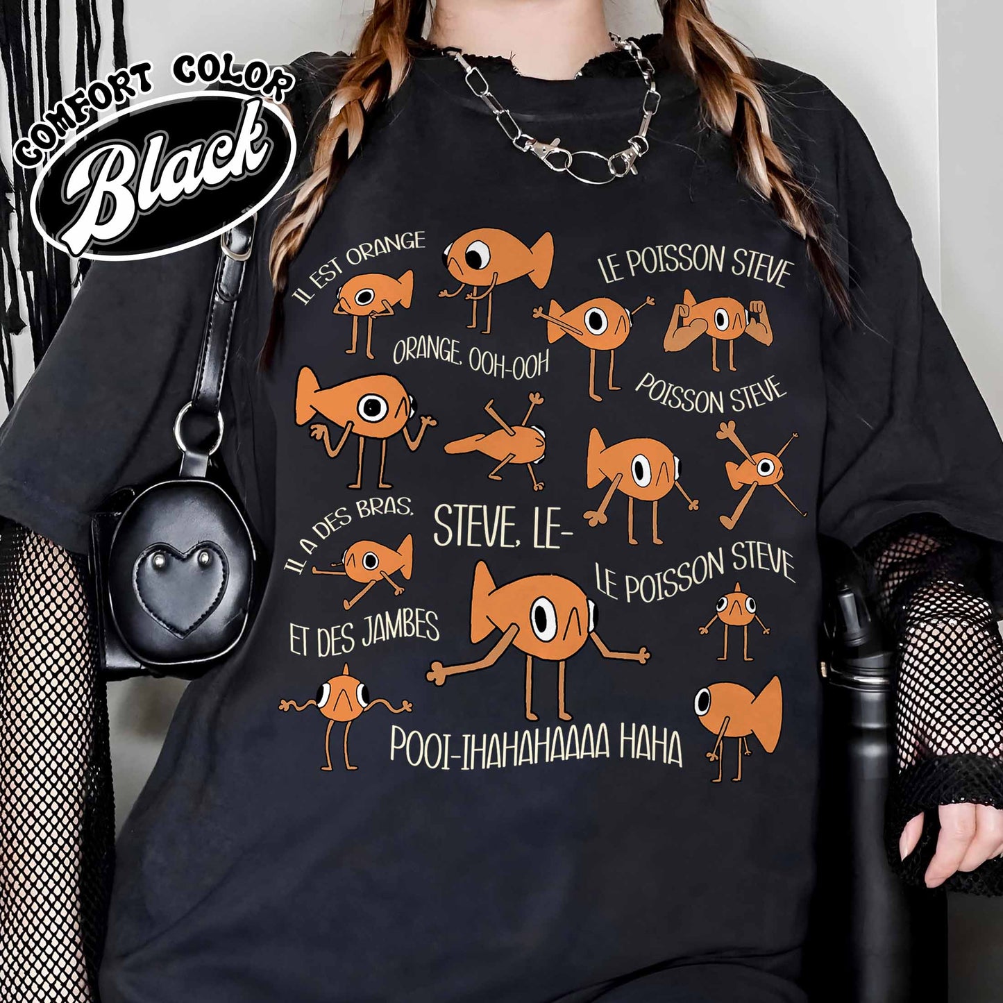 Le Poisson Steve Comfort Colors T Shirt, Funny Meme t shirt, Viral Meme Tiktok Tshirt