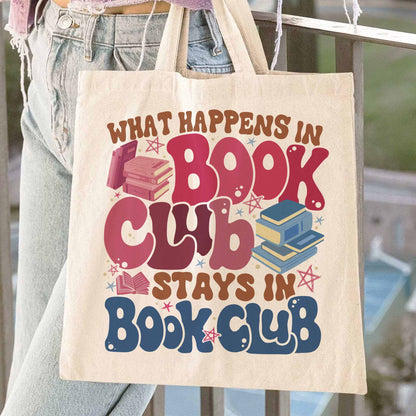 Book Club Tote Bag, Introverted Stay Reading Collection Bag