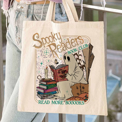 Acotar Ghost Bag, Bookish Halloween Bag, Spooky Book Lover Bag, Spooky Season Ghost Skeleton Bag, Throne Of Glass, Sjm Book Reader