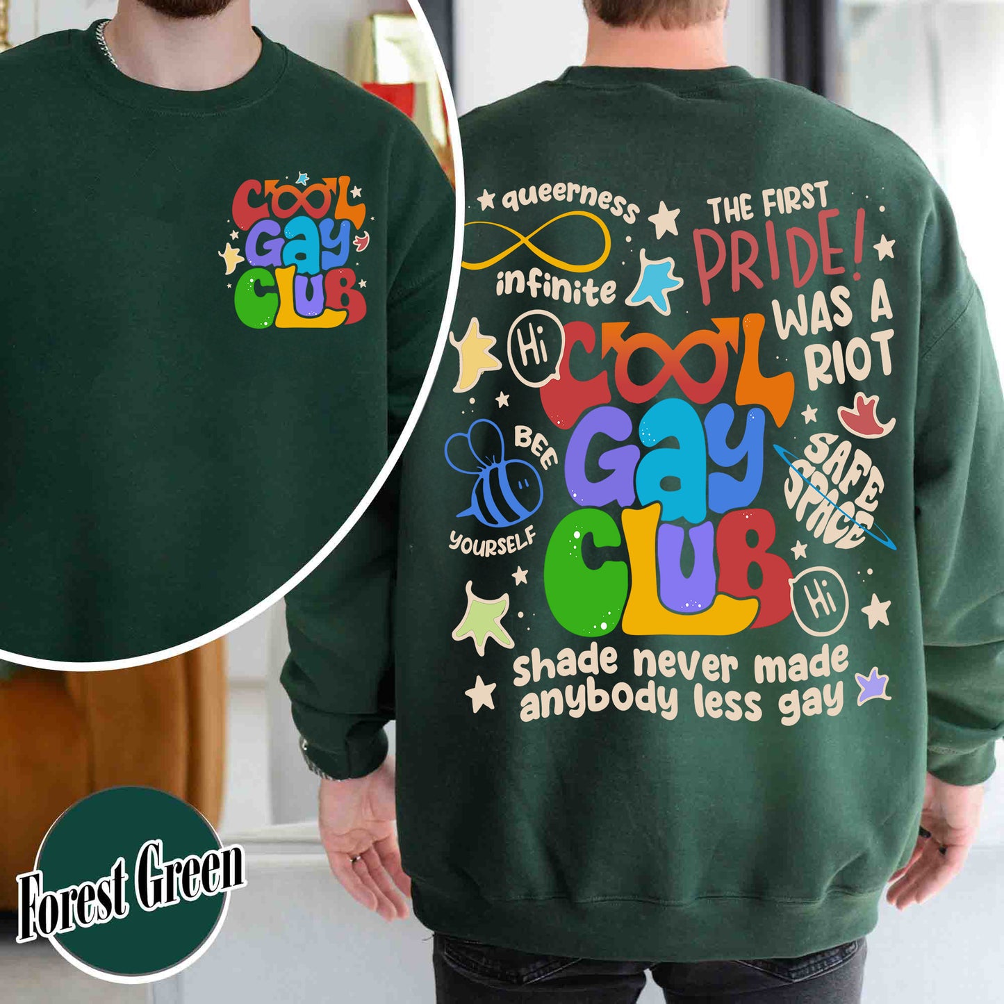 Cool Gays Club Sweatshirt, Pride Sweatshirt, Pride Month, Gay Pride Lgbt, Equality Sweatshirt,Lgbtq Gift,Rainbow Sweatshirt,Lgbt Pride Sweatshirt,Be Kind