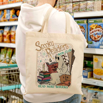 Acotar Ghost Bag, Bookish Halloween Bag, Spooky Book Lover Bag, Spooky Season Ghost Skeleton Bag, Throne Of Glass, Sjm Book Reader