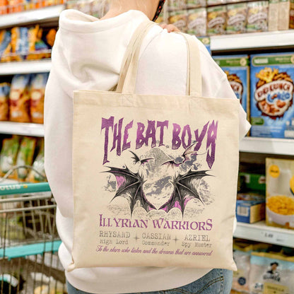 Book Lover Tote Bag, Velaris City of Starlight Acotar Bag, the Night Court Bag, Bat Boys Bag