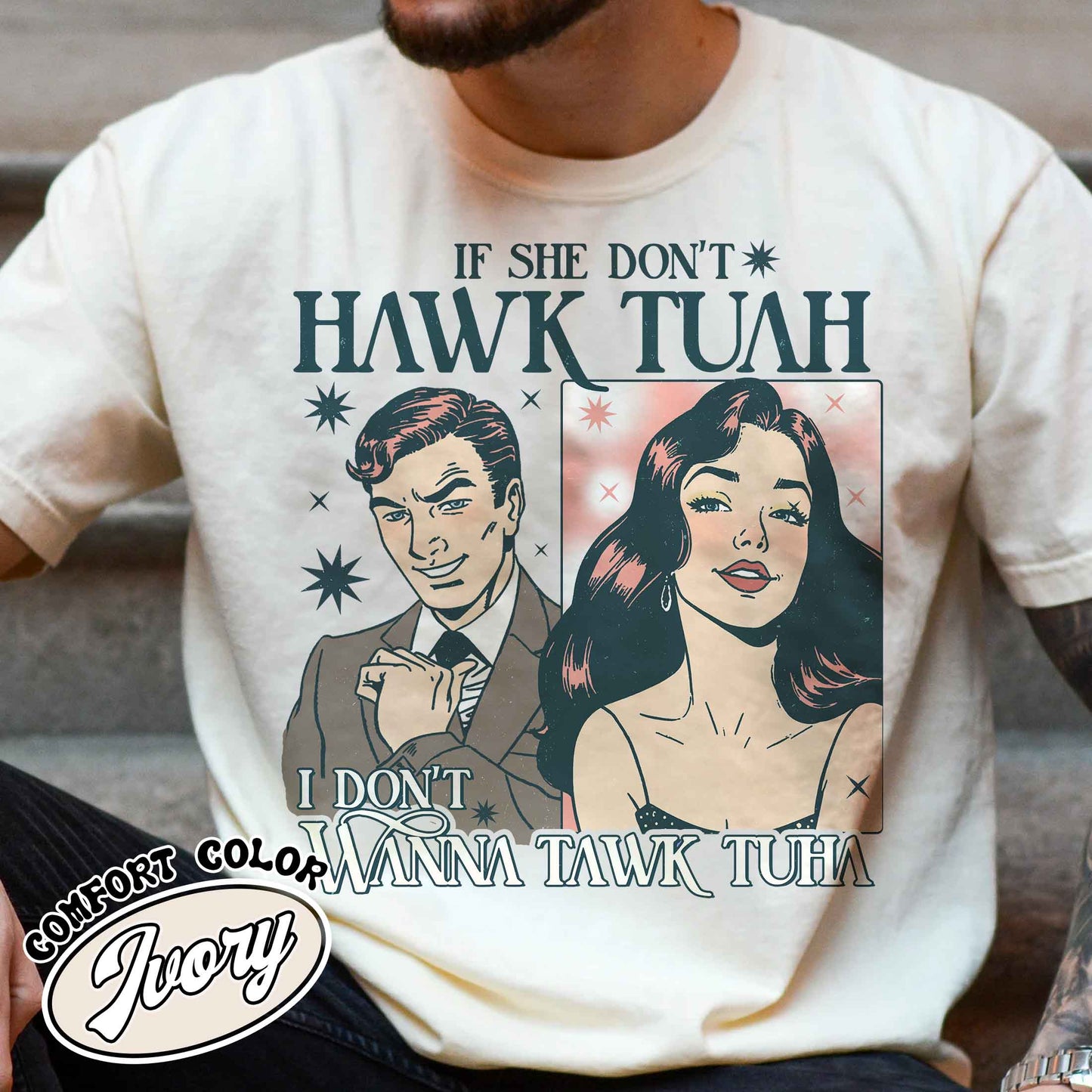 If She Don’t Hawk Tuah I Don’t Wanna Tawk Tuha Shirt, Give’em That Hawk Tuah Spit on That Thang, Give for Her, Anniversary Date, Hawk Tuah 24