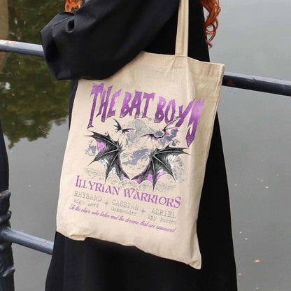 Book Lover Tote Bag, Velaris City of Starlight Acotar Bag, the Night Court Bag, Bat Boys Bag