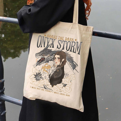 War College Tote Bag,Dragon Rider Bag,Violent Little Thing Bag, Brave the Dark Bag