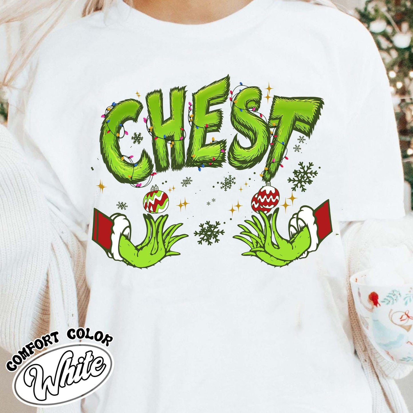 Chest Nuts Couples Matching Sweatshirts, Funny Couple Christmas Sweatshirt, Matching Christmas Outfits Boyfriend Girlfriend, Chest Nuts Christmas Sweatshirt