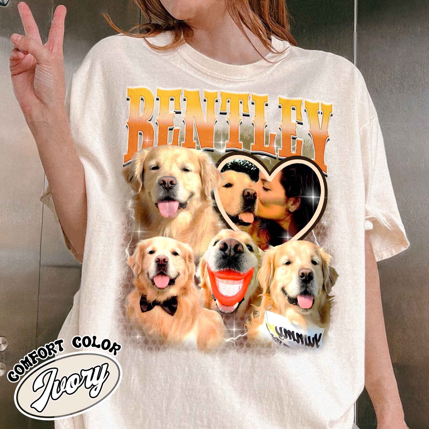 Custom Retro Dog Bootleg Shirt, Dog Bootleg Shirt, Custom Pet Photo, Custom Pet Portrait, Dog Owner Gift, Pet Lovers Gift, Custom Pet Shirt