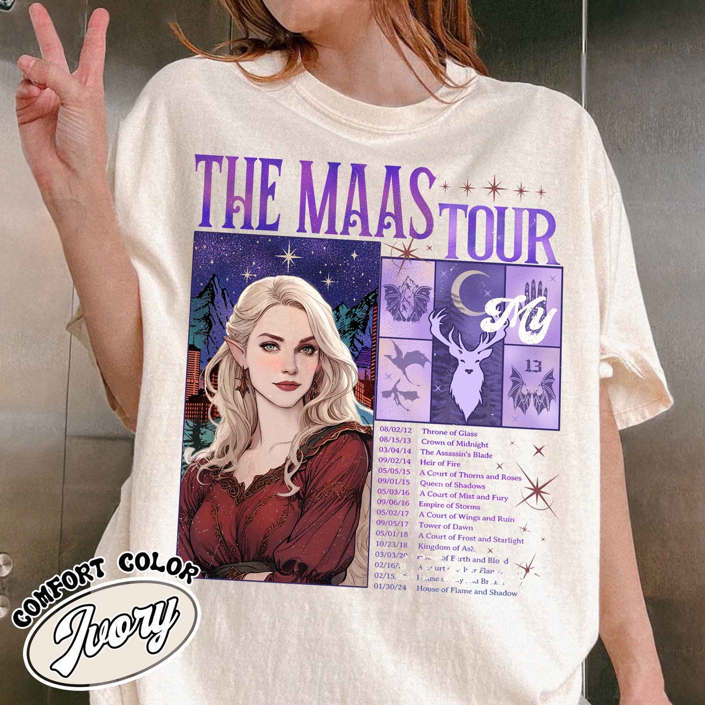 The Maas Tour Shirt, TOG Shirt, ACOTAR Shirt, ACOTAR TOG Crescent City Shirt, Sjm Tour Shirt, Book Shirt Sjm, Book Lovers Shirt, Bookish Shirt