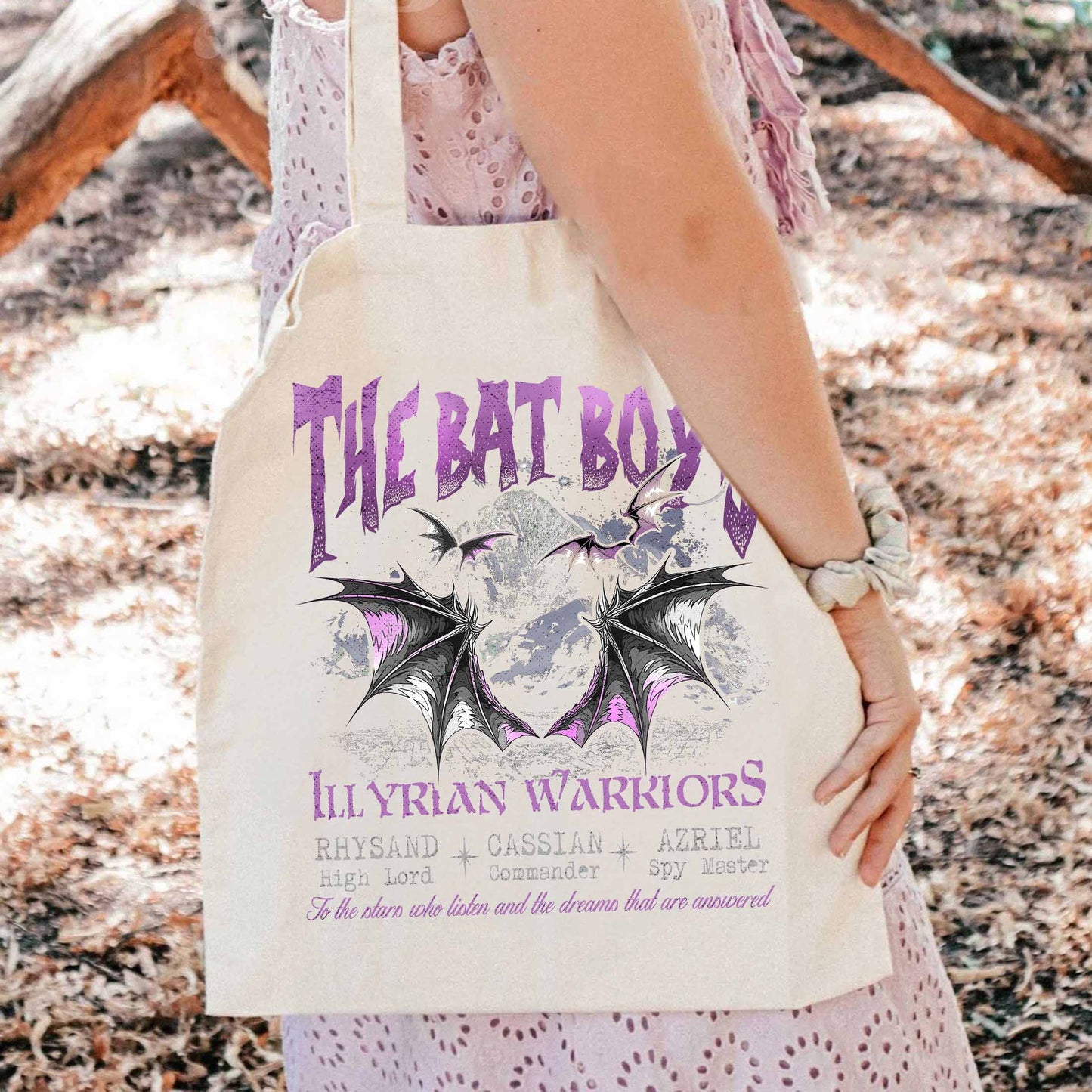 Book Lover Tote Bag, Velaris City of Starlight Acotar Bag, the Night Court Bag, Bat Boys Bag