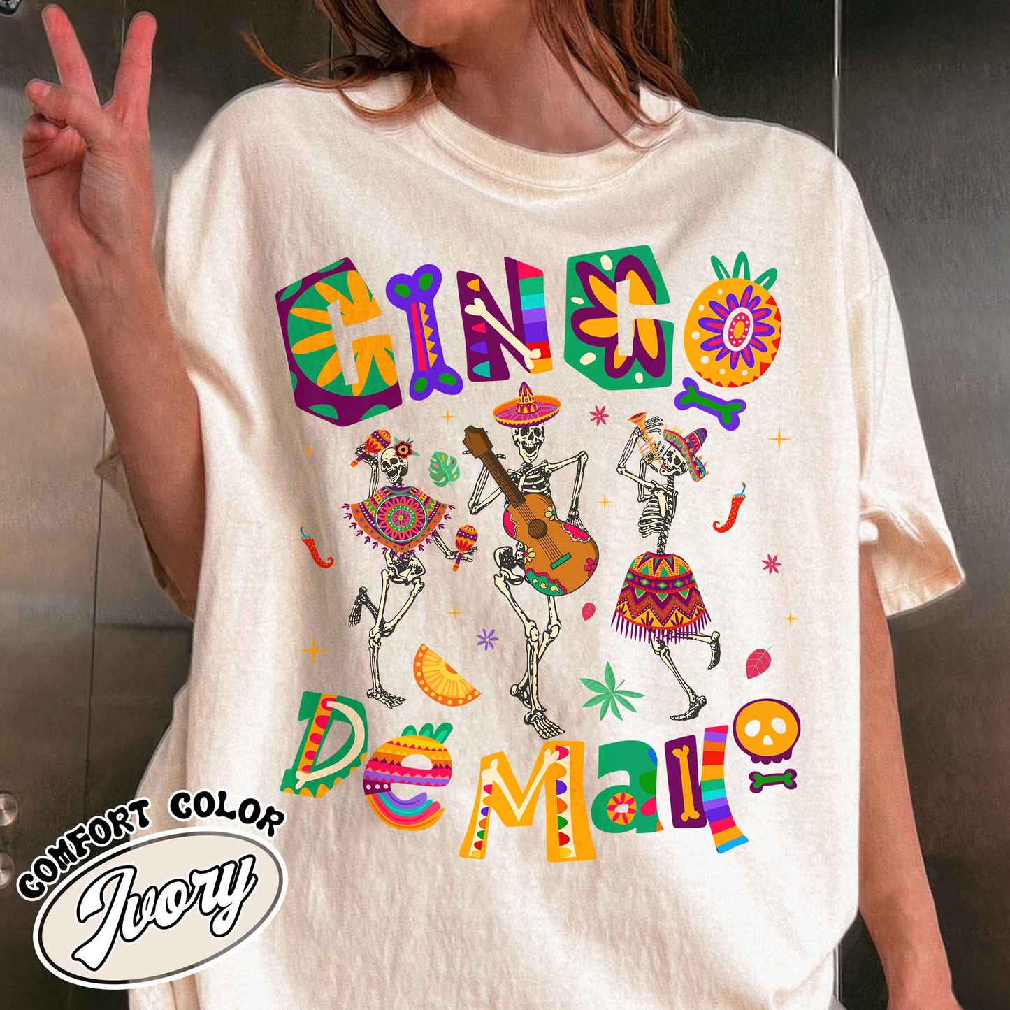 Cinco De Mayo Comfor Colors Shirt, Skeleton Dabbing, Skeleton Cinco De Mayo,Taco Shirt, Lets Fiesta Tee,Mexican Fiesta,