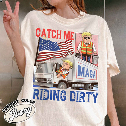 Trump Garbage Man in Trash Truck Shirt, Republican Shirt, Trump Supporter Shirt, MAGA, Daddy’s Home Shirt, Trump 2024 T-Shirt, Garbage Team Shirt