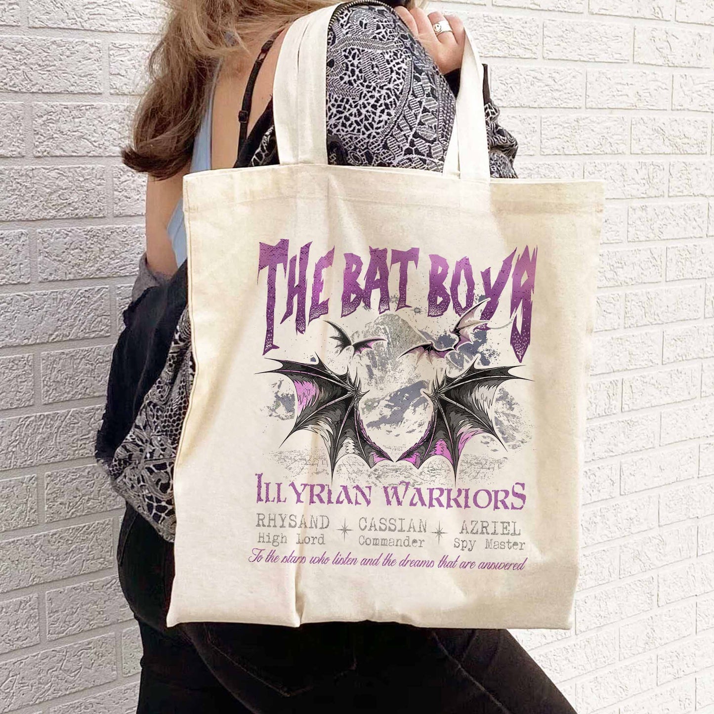 Book Lover Tote Bag, Velaris City of Starlight Acotar Bag, the Night Court Bag, Bat Boys Bag