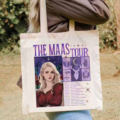 Book Lover Tote Bag, the Maas Tour Bag, ACOTAR TOG Crescent City Bag, Sjm Tour Bag