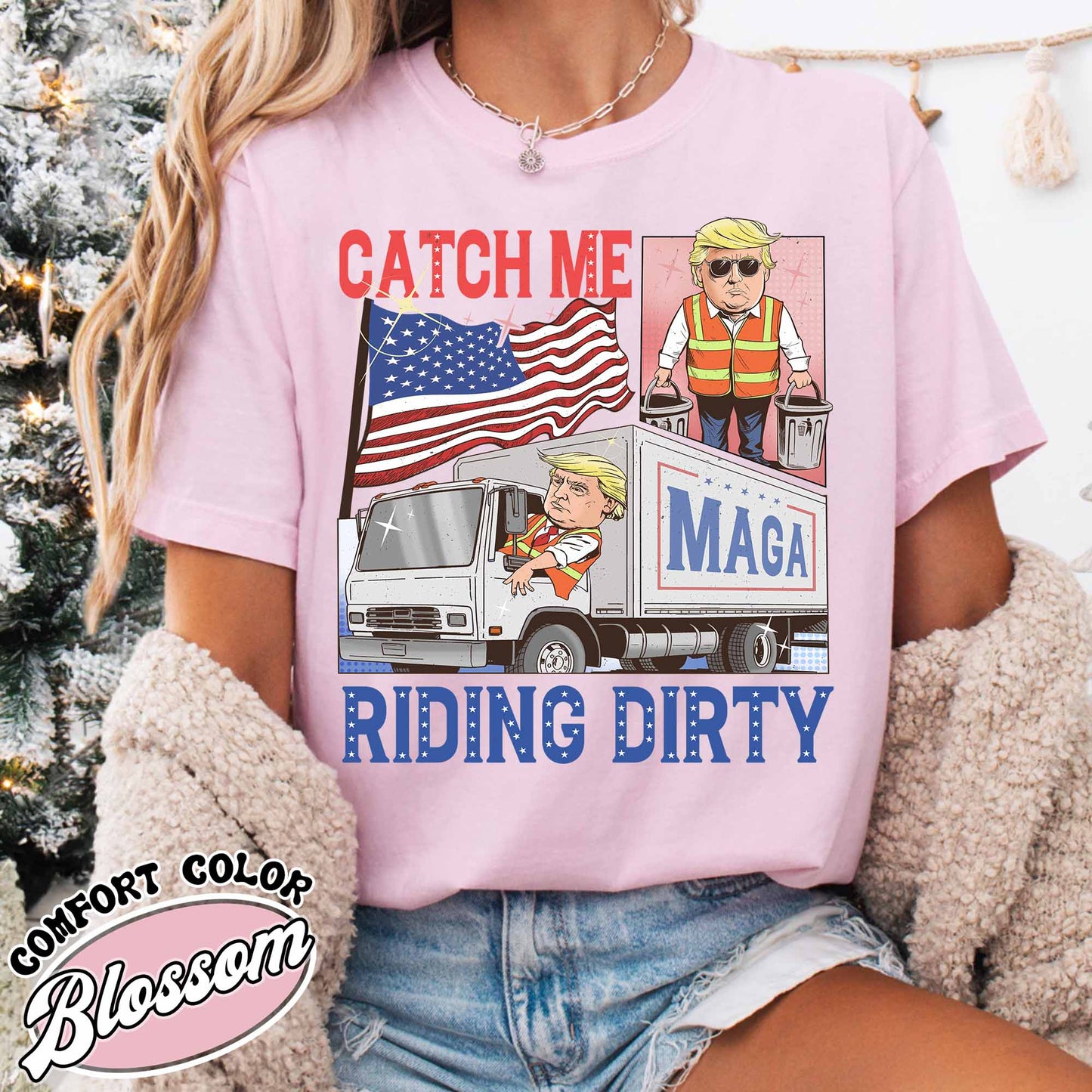 Trump Garbage Man in Trash Truck Shirt, Republican Shirt, Trump Supporter Shirt, MAGA, Daddy’s Home Shirt, Trump 2024 T-Shirt, Garbage Team Shirt