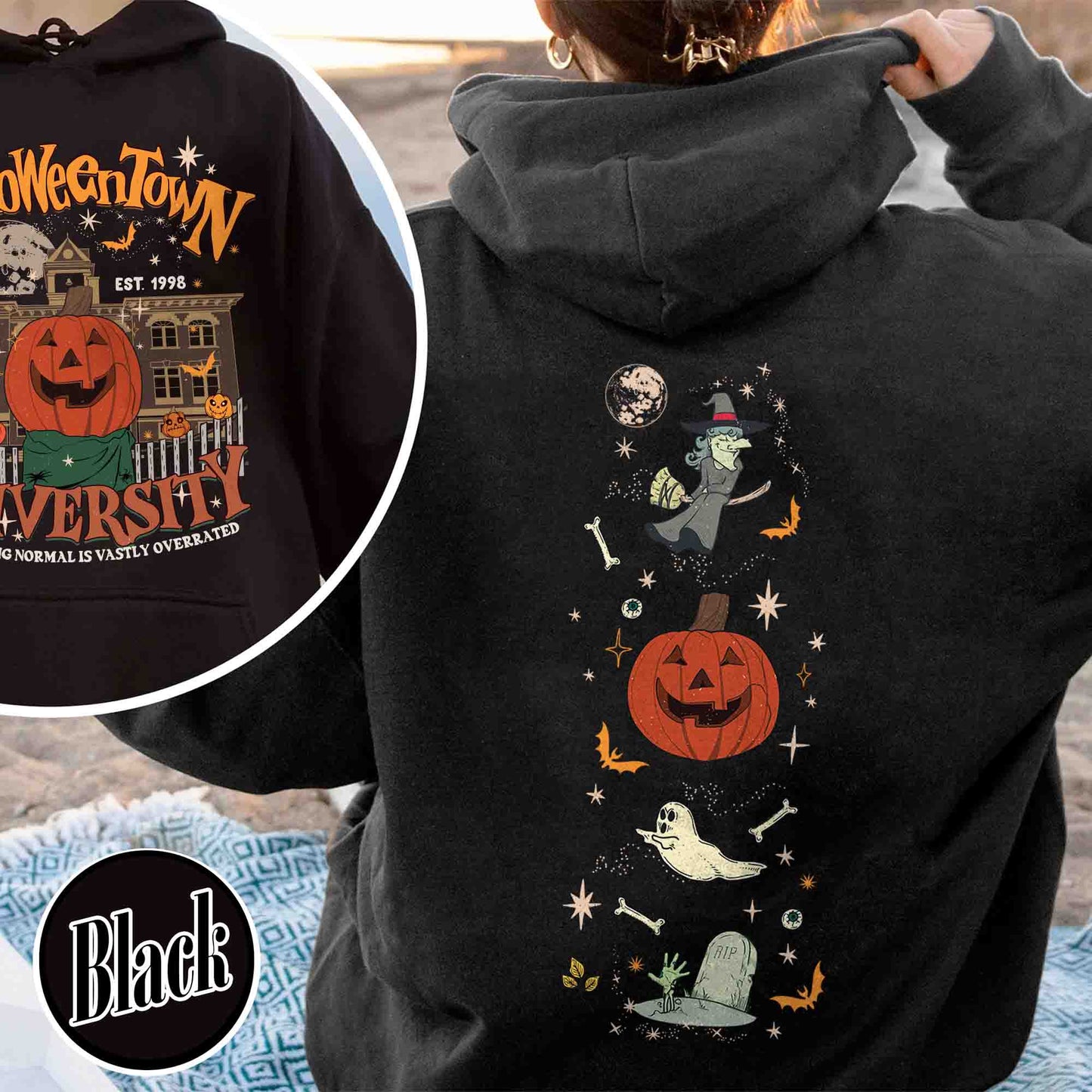 Halloween Hoodie, Halloweentown Est 1998 Hoodie, Halloweentown University Hoodie