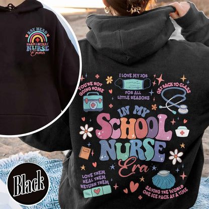 Personalized School Nurse Hoodie, Custom Nurse Hoodies, Nursing School Hoodie, Nursing School Gift, in My Nursing School Era Hoodie