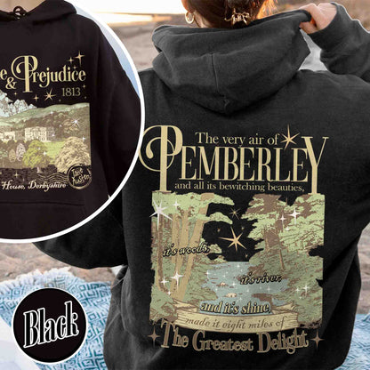 Bookish Hoodie, Pemberley Est 1813 Hoodie, Pride and Prejudice Hoodie, Jane Austen Mr Darcy Hoodie