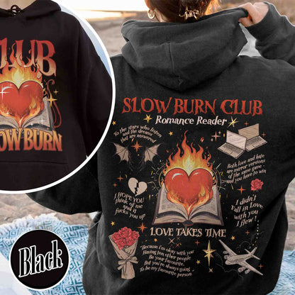 Bookish Hoodie, Slow Burn Book Club Hoodie, Romance Reader Book Club Hoodie