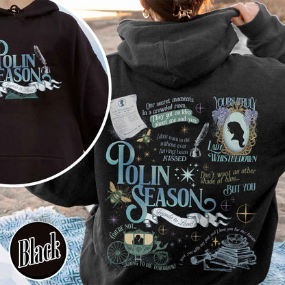 Penelope Colin Bridgerton Season 3 Hoodie, Polin Season, Penelope And Colin Hoodie, Spill The Tea Lady Whistledown's Society Papers Hoodie