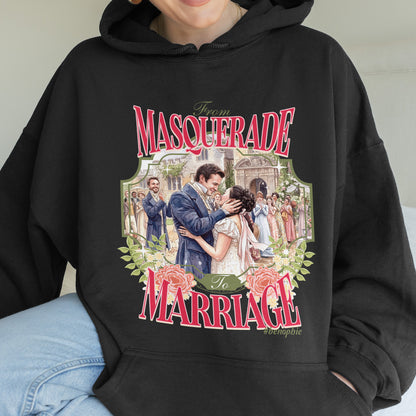 From Masquerade to Marriage #benophie Regency Wedding, Bridgerton Inspired Romance Book Lover Hoodie